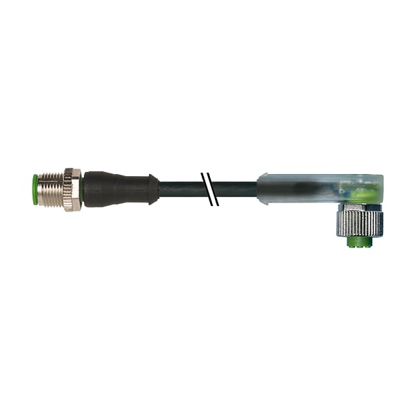 Murrelektronik M12 MALE 0 Degree / M8 FEMALE 0 Degree, PUR 4x0.25 bk UL/CSA 0.3m 7000-40341-6540200 - main